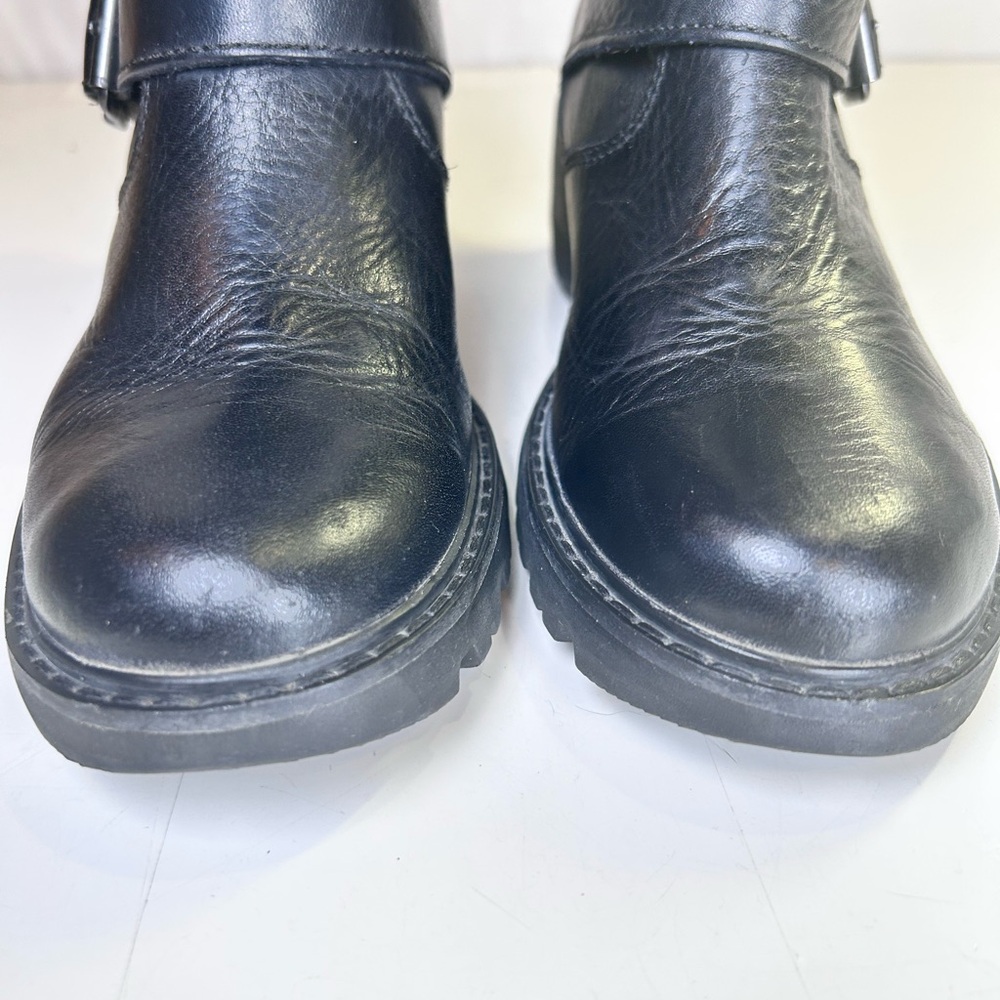 Rockport Hydro-Shield Black Leather Moto Buckle Waterproof Boots Size 6.5. - Picture 5 of 15